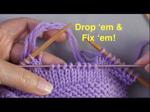 Fixing Mistakes in Your Knitting: Laddering Down a Span of Stitches