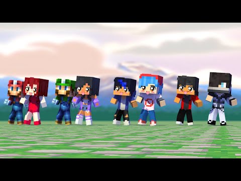 STAY FIRST MEET YAY ARIGATO FNF GIRLFRIEND BOYFRIEND,MARIO, APHMAU, ZANE, AARON - MINECRAFT #shorts