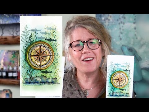 The Compass Under the Sea - A Lavinia Stamps Tutorial