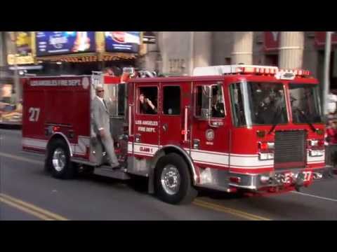 Dwayne Johnson Arrives At San Andreas World Premiere In Fire Truck