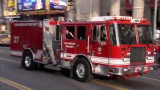 Dwayne Johnson Arrives At San Andreas World Premiere In Fire Truck video