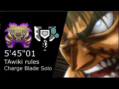 MHW Iceborne[PC]: Tempered Furious Rajang - Charge Blade Solo 5'45'01 TAwiki rules