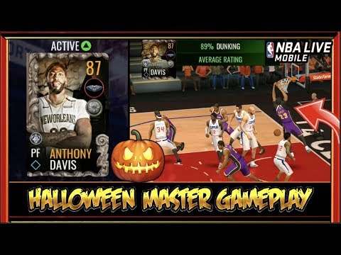 HALLOWEEN MASTER 87 OVR ANTHONY DAVIS GAMEPLAY! | NBA LIVE MOBILE 19 S3 HAUNTED MANOR MASTER