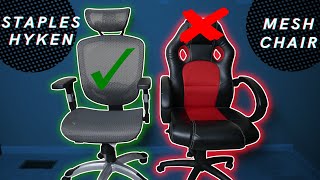 Video thumbnail for Staples Hyken Ergonomic Mesh Chair | STOP BUYING GAMING CHAIRS (2021) by Chill Dad Reviews