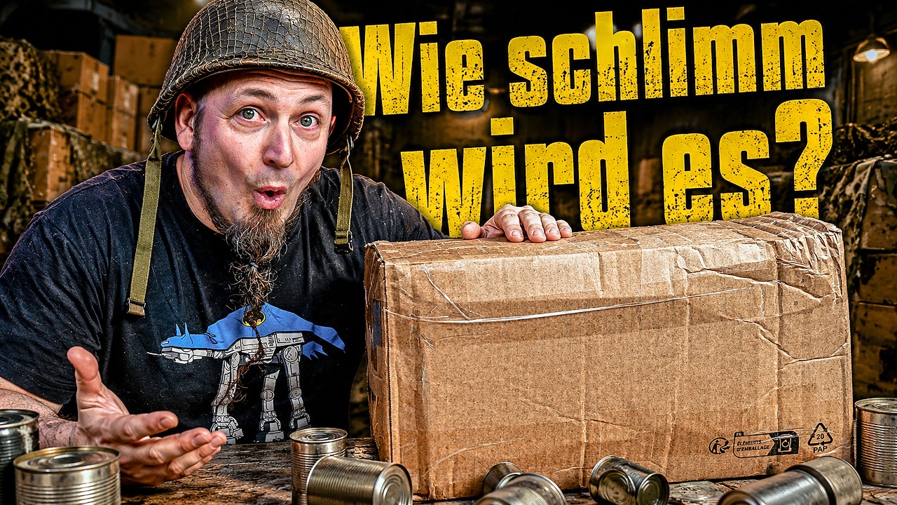 Ich soll eine MRE Mystery Box auspacken!