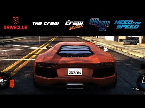Comparison: Lamborghini Aventador - All Games PS4: Driveclub vs The Crews vs Need for Speeds
