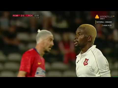 Tsoumou marcheaza dupa o faza cu 9 pase consecutive ('45) 2-1I FCSB - Hermannstadt