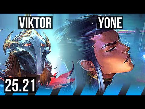 VIKTOR vs YONE (MID) | 50k DMG, 8/4/21 | KR Master | 25.21