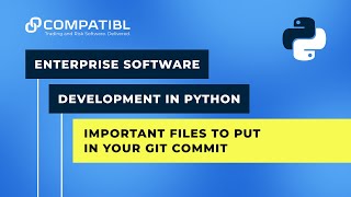 Important files to put in your first GIT commit | CompatibL