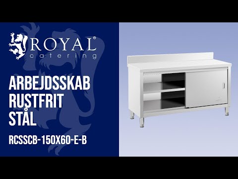Produktvideo - Stålskab - arbejdsskab - ECO - 151 x 60 cm - 600 kg - med bagkant - Royal Catering