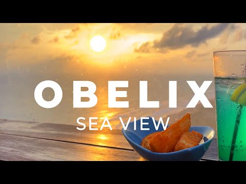 The beauty sunset of obelix sea view, yogyakarta, indonesia