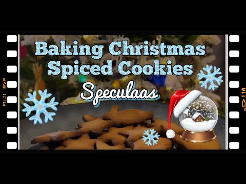 Baking Christmas Spiced Cookies Speculaas.