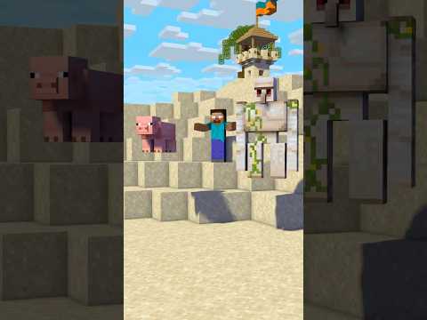 Evolution of Merge Iron Golem + Animals - Monster School Minecraft Animation #shorts #animation