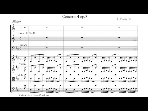 Francesco Barsanti - Concerto grosso No.4 in D major, Op.3