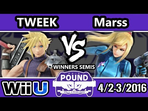Pound 2016 - Marss (Zero Suit Samus) Vs. Tweek (Cloud) - Winners Semis - Smash Wii U