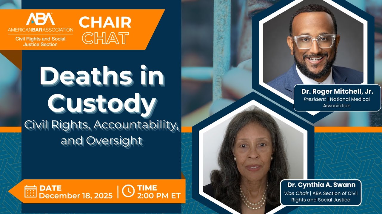 Deaths in Custody: Civil Rights, Accountability, and Oversight | Chair Chat