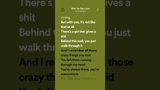 Avril Lavigne - Wish you were here (lyrics)