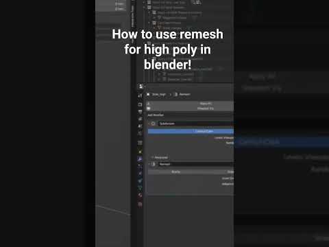 how to use remesh in blender