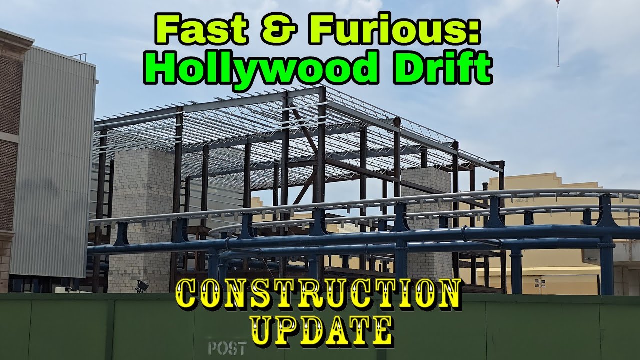 Universal Orlando Resort Fast & Furious: Hollywood Drift Coaster Construction Update 5.10.26