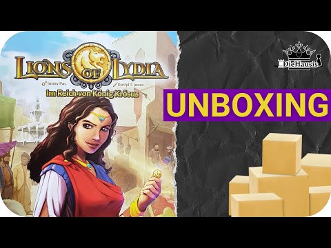 Lions of Lydia | Brettspiel Unboxing (Spielefaibel 2021)