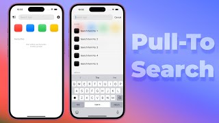 Download the video "Pull To Search SwiftUI | Expandable Search Bar | iOS 17+"