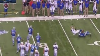 Bills QB Matt Simms Heaves Ball Backward Instead of Taking Sack 2015
