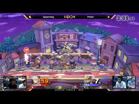Avengers: Infinite Melee Smash 4 Losers Finals - SAK|Spearwing (Corrin/Robin) vs Potter (Fox)