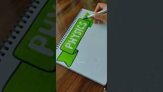 PHYSICS 💚📗✨ Front page design for school notes & projects #shorts #ytshorts