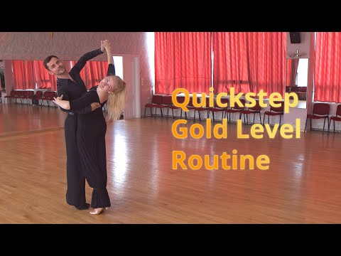 Quickstep Basic (Gold Level) Choreography | Running Spin Turn, Tipsy, Fishtail