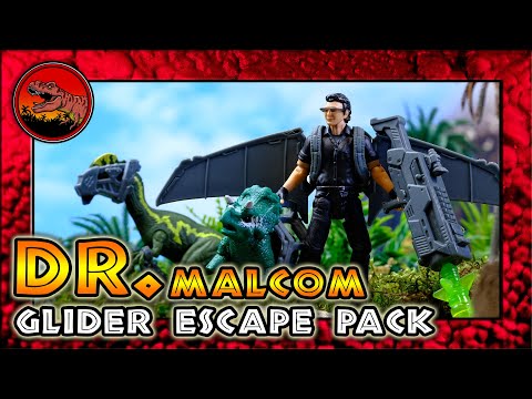 REVIEW: Jurassic World Ian Malcom&Dilophosaurus Glider Escape Pack 93 Classic Collection Mattel 2023