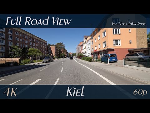 Kiel, Germany: Wall, Prinzengarten, Brunswiker Straße, Feldstraße - 4K (UHD/2160p/60p) Video