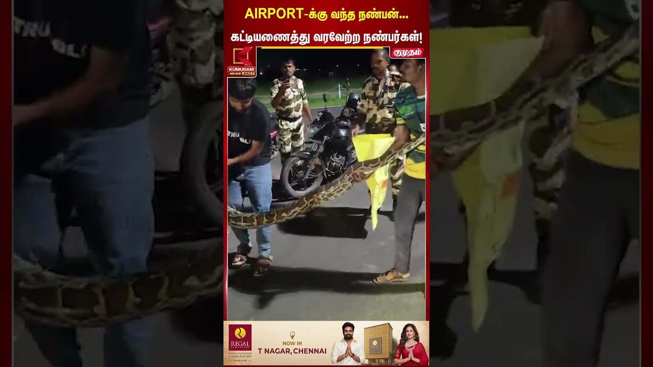 AIRPORT-க்கு வந்த நண்பன்...கட்டியணைத்து வரவேற்ற நண்பர்கள்! | Airport | Kumudam | #shorts AIRPORT-க்கு வந்த நண்பன்...கட்டியணைத்து வரவேற்ற நண்பர்கள்! | Airport | Kumudam | #shorts