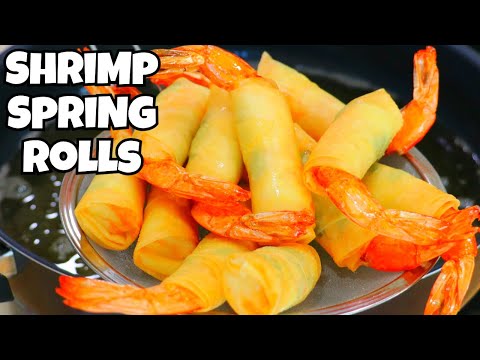 25-Min Crispy Shrimp Spring Rolls—(w/Scallions) You'll CRAVE for More!