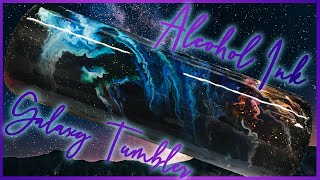Alcohol Ink Galaxy Glitter Tumbler - Mikrokosmos