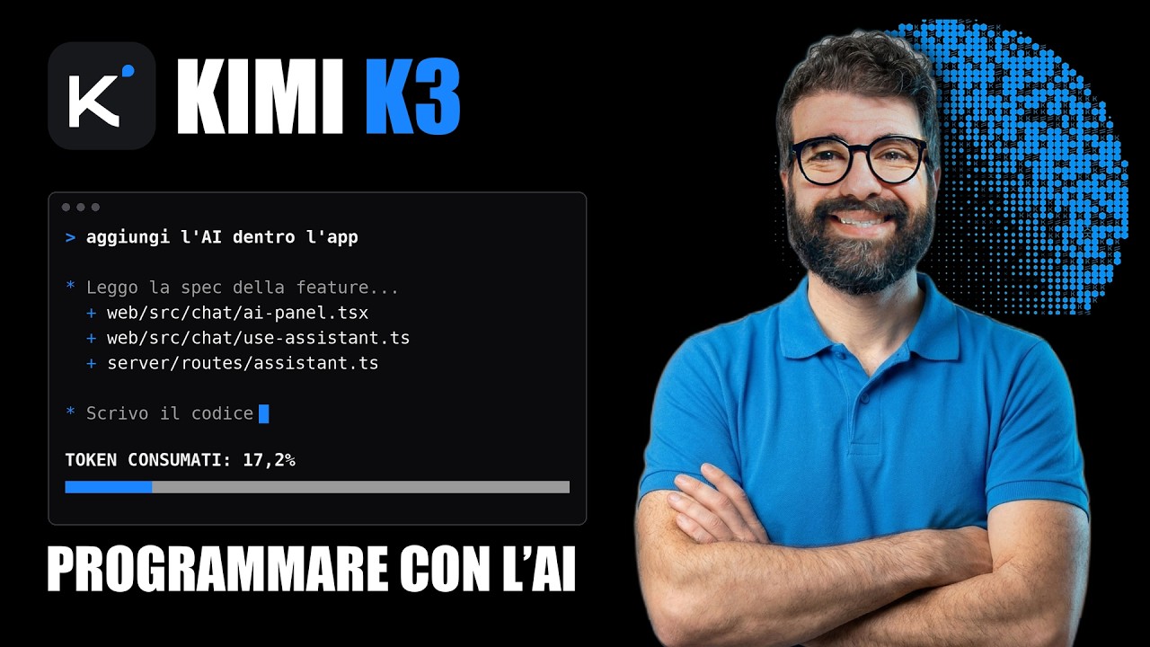 KIMI K3 ✨ TUTORIAL e UNA GIORNATA di VIBE CODING con AI