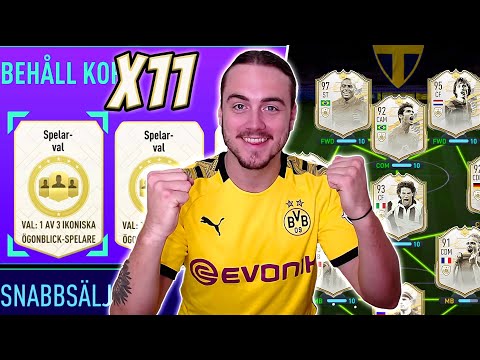 x11 ICON MOMENTS PLAYER PICKS BESTÄMMER MITT FUT CHAMPS LAG  - FIFA 21 SVENSKA