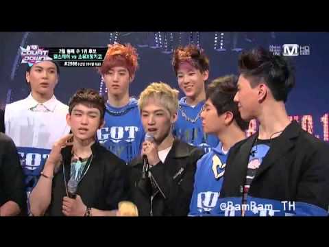 [CUT] 140213 BamBam said 'รักนะ...จุ๊บจุ๊บ' on M! countdown