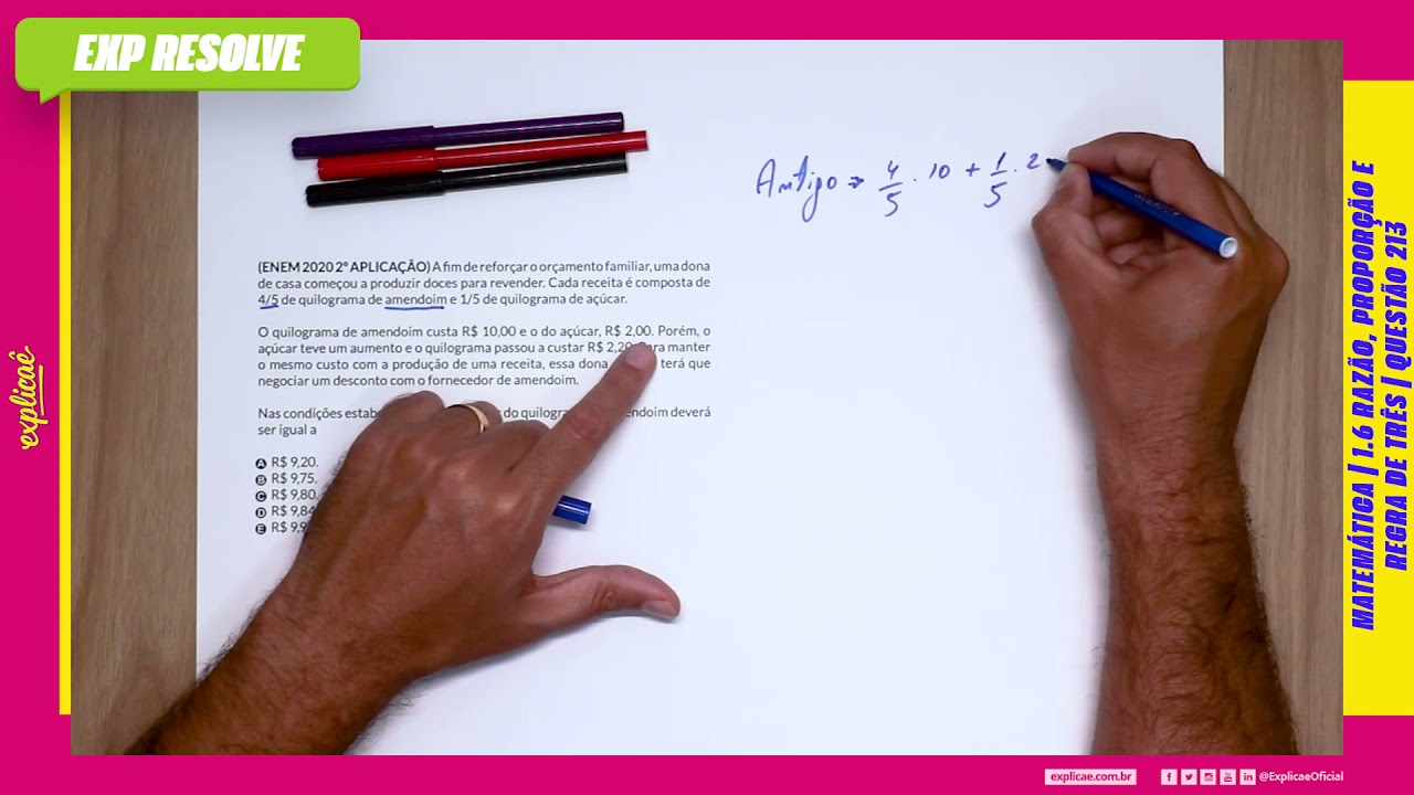 A FIM DE REFORÇAR O ORÇAMENTO FAMILIAR, UMA DONA DE CASA (...) | RAZÃO, PROPORÇÃO E REGRA DE TRÊS