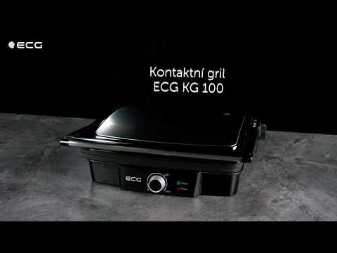 Elektrinis grilius ECG KG 100 Contact, 2000W, Pilkos spalvos video