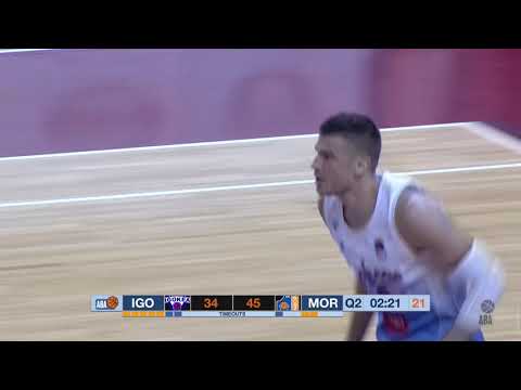 Nikola Jovanović gets past defense for the one-handed JAM (Igokea - Mornar, 27.4.2021)