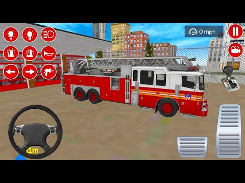 City Fire Truck Rescue Driver - 911 Firefighter Simulator - Android Gameplay
