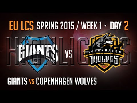Giants Gaming vs Copenhagen Wolves (Highlights) | S5 EU LCS Spring 2015 Week 1 Day 2 | GIA vs CW