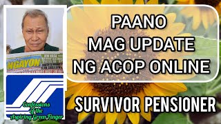 Paano Mag Update ng SSS ACOP Online Para Sa Survivor Pensioners