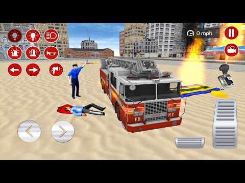Fire Service Van Driving Simulator Games Android iOS gameplay