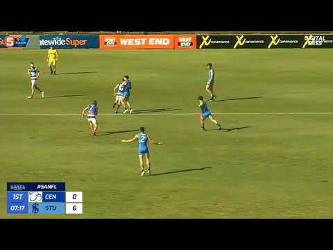 Round 15 SANFL Snapshot - Sturt's Jordan Houlahan runs 100m to run into open goal