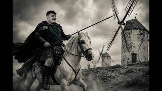 Porträt und KI - vom Stoffhintergrund bis Don Quichotte