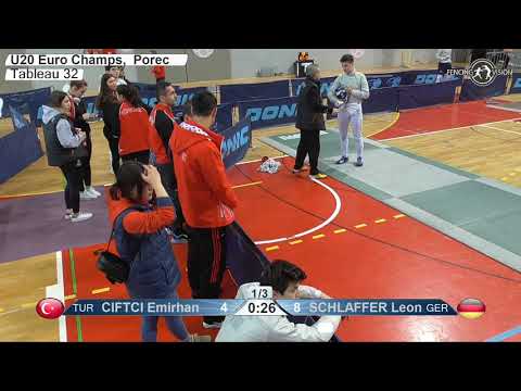 2020 xx T32 10 M S Individual Porec CRO ZC Juniors GREEN SCHLAFFER GER vs CIFTCI TUR