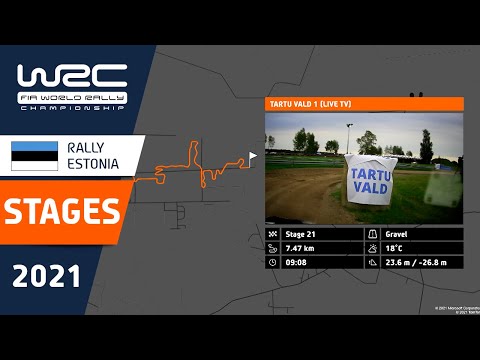 The 24 stages - WRC Rally Estonia 2021
