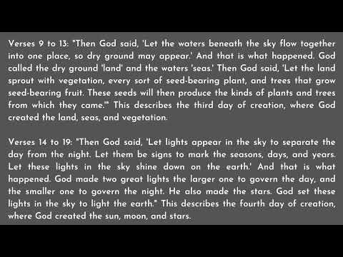 5 Minutes Bible | Old Testament | Genesis chapter 1:1-31 | #Jesus #Bible