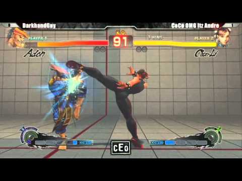 OMG Itz Andre ( Chun-Li ) VS DarkHandGuy ( Adon ) - CEO 2012